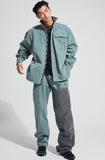 イーエスシースタジオ(ESC STUDIO)  Denim pocket shirt (mint)