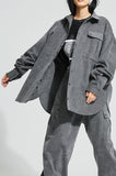 イーエスシースタジオ(ESC STUDIO)  Denim pocket shirt (grey)