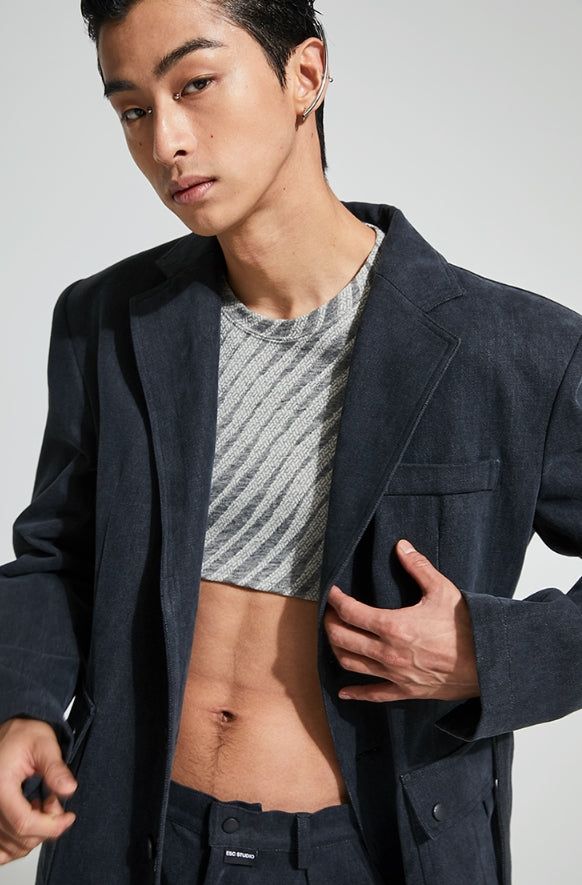 イーエスシースタジオ(ESC STUDIO)  Denim pocket blazer