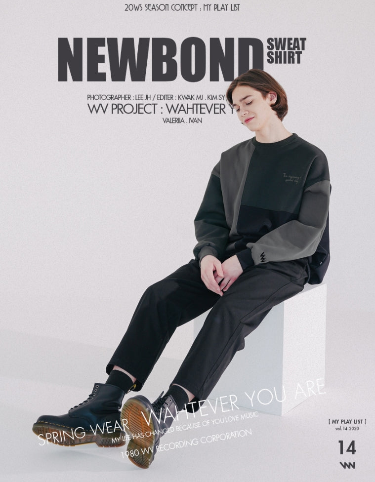 ダブルユーブイプロジェクト(WV PROJECT)  NEW BOND SWEATSHIRT BLACK SYMT7365