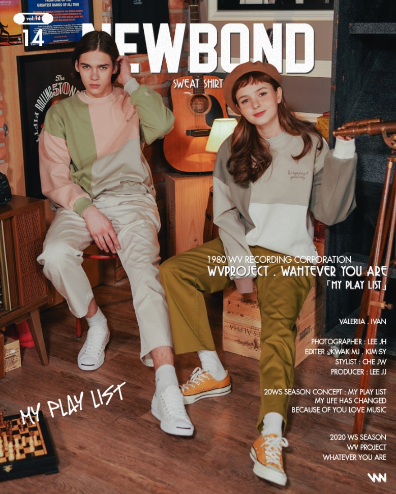 ダブルユーブイプロジェクト(WV PROJECT)  NEW BOND SWEATSHIRT CREAM SYMT7365