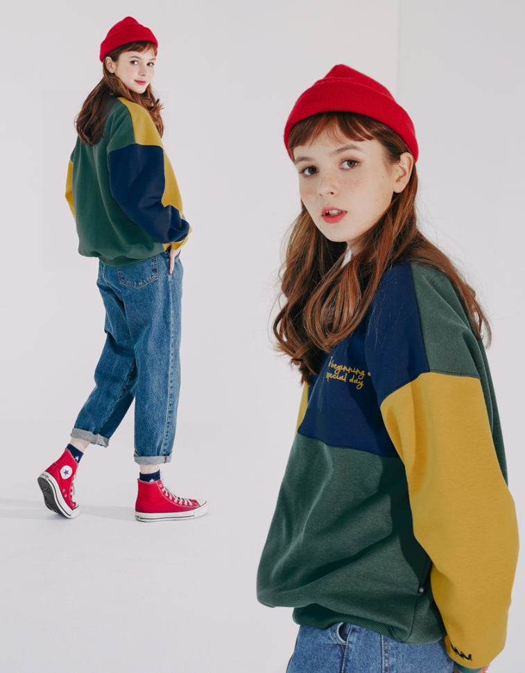 ダブルユーブイプロジェクト(WV PROJECT)  NEW BOND SWEATSHIRT GREEN SYMT7365