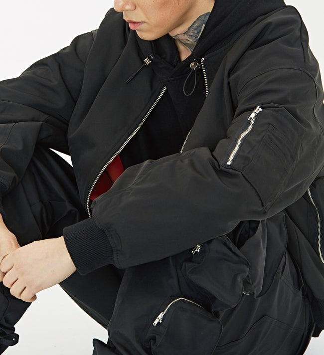 クーデグレース(Coup de grace)  BACK POCKET MA-1 JACKET BLACK
