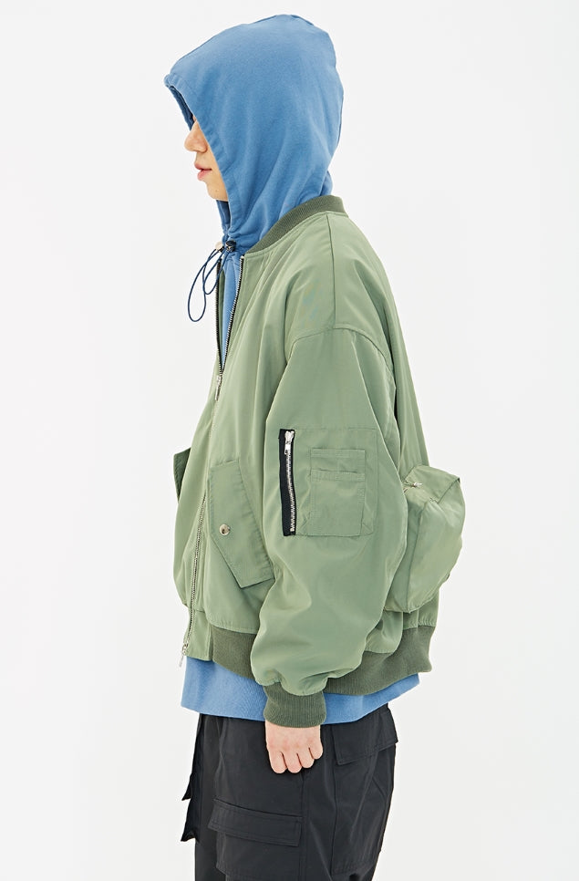 クーデグレース(Coup de grace)  BACK POCKET MA-1 JACKET OLIVE