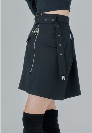 オージーオーディー(OZOD)SUIT SKIRT_black