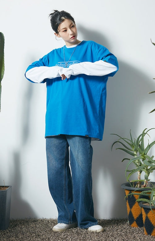 セイントペイン(SAINTPAIN)  SP SAINT LOGO TEE-BLUE