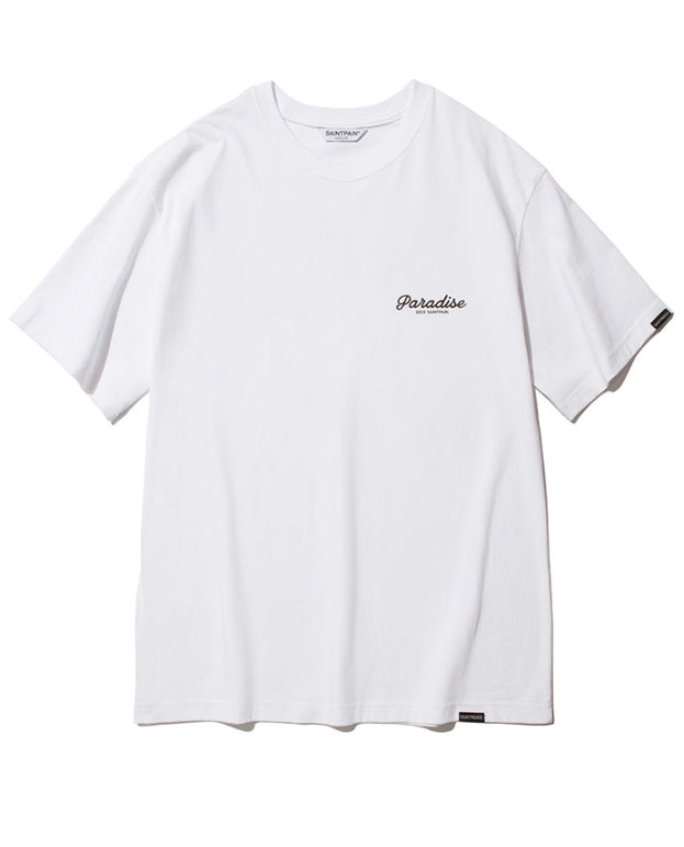 セイントペイン(SAINTPAIN) SP SEASIDE PALM TREE TEE-WHITE