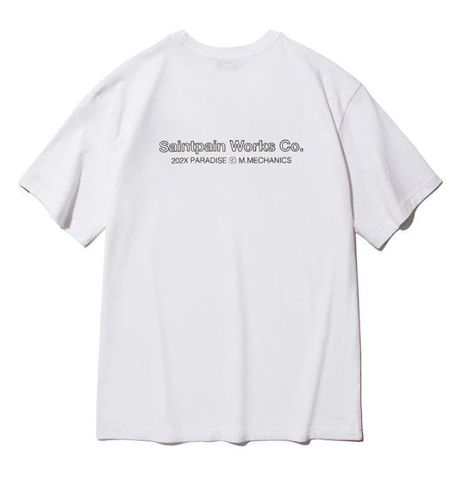 セイントペイン(SAINTPAIN)  SP CALIFORNIA RAINBOW TEE-WHITE