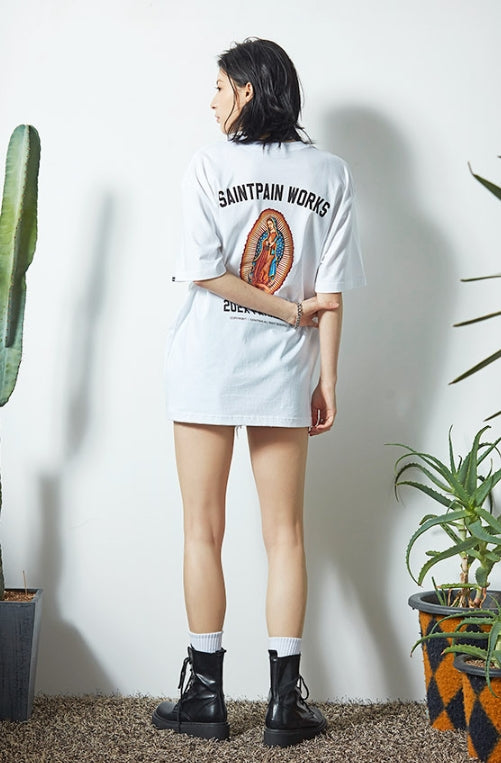 セイントペイン(SAINTPAIN)  SP 2X GUADALUPE TEE-WHITE