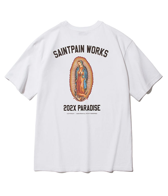 セイントペイン(SAINTPAIN)  SP 2X GUADALUPE TEE-WHITE