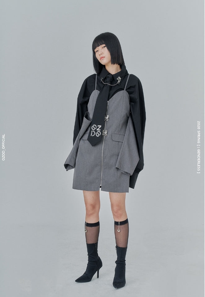 オージーオーディー(OZOD) SUIT ONE-PIECE_gray