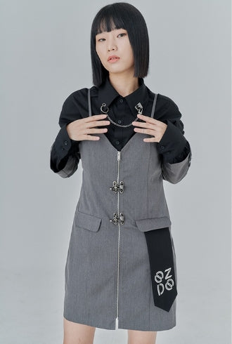 オージーオーディー(OZOD) SUIT ONE-PIECE_gray