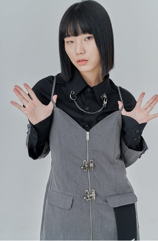 オージーオーディー(OZOD) SUIT ONE-PIECE_gray