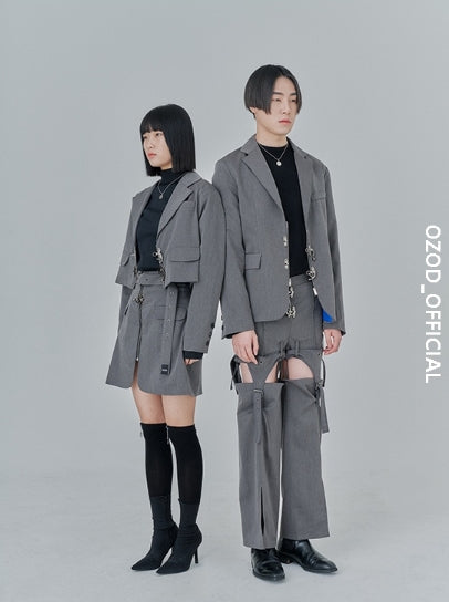 オージーオーディー(OZOD) PIERCING BLAZER_gray