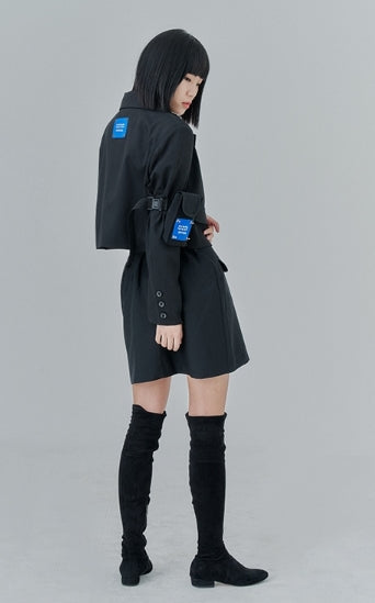 オージーオーディー(OZOD) CROP BLAZER_black