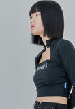オージーオーディー(OZOD) SQUARE NECK TOP_black