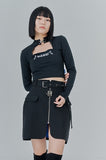 オージーオーディー(OZOD) SQUARE NECK TOP_black