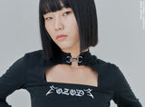 オージーオーディー(OZOD) SQUARE NECK TOP_black