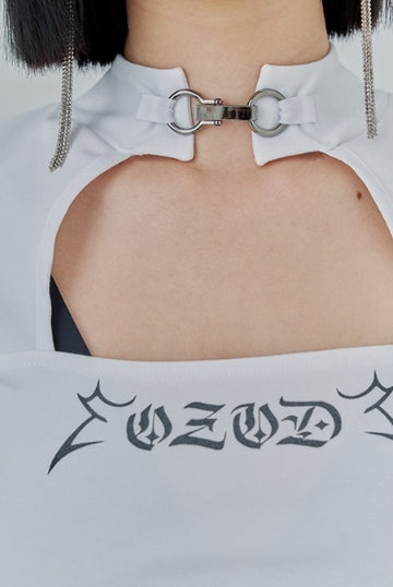 オージーオーディー(OZOD) SQUARE NECK TOP_white