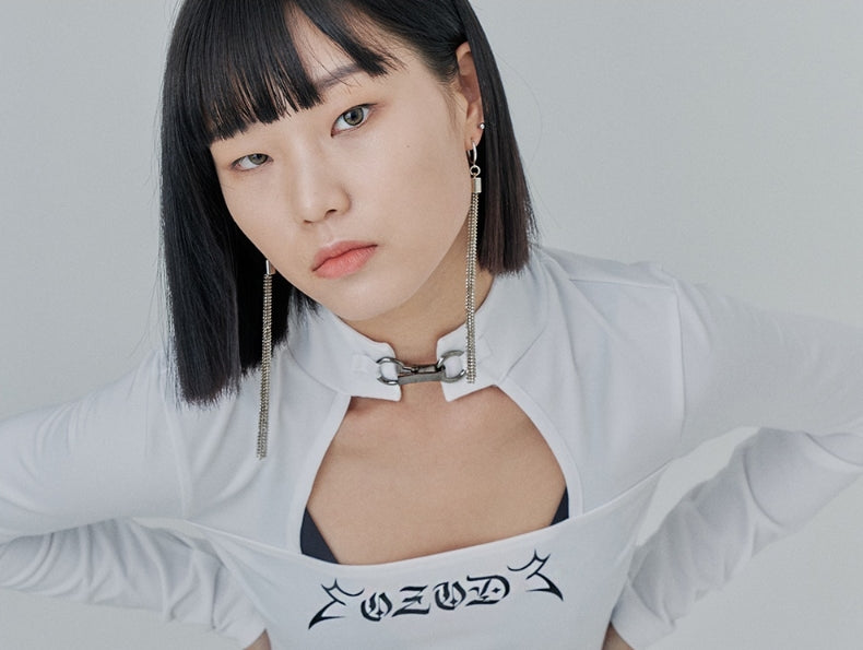 オージーオーディー(OZOD) SQUARE NECK TOP_white