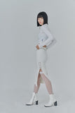 オージーオーディー(OZOD) SQUARE NECK TOP_white