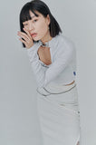オージーオーディー(OZOD) SQUARE NECK TOP_white