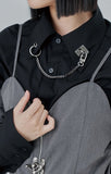 オージーオーディー(OZOD) CHAIN BIG SHIRTS_black