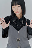 オージーオーディー(OZOD) CHAIN BIG SHIRTS_black