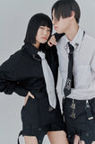 オージーオーディー(OZOD) CHAIN BIG SHIRTS_black