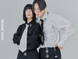 オージーオーディー(OZOD) CHAIN BIG SHIRTS_black
