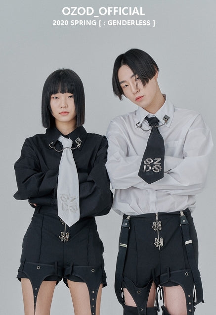 オージーオーディー(OZOD) CHAIN BIG SHIRTS_black