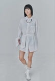 オージーオーディー(OZOD) CHAIN BIG SHIRTS_white