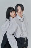 オージーオーディー(OZOD) CHAIN BIG SHIRTS_white
