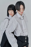 オージーオーディー(OZOD) CHAIN BIG SHIRTS_white