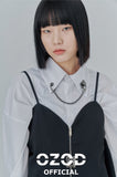 オージーオーディー(OZOD) CHAIN BIG SHIRTS_white