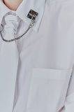 オージーオーディー(OZOD) CHAIN BIG SHIRTS_white