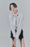 オージーオーディー(OZOD) CHAIN BIG SHIRTS_white