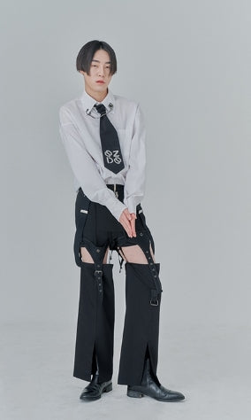 オージーオーディー(OZOD) CHAIN BIG SHIRTS_white