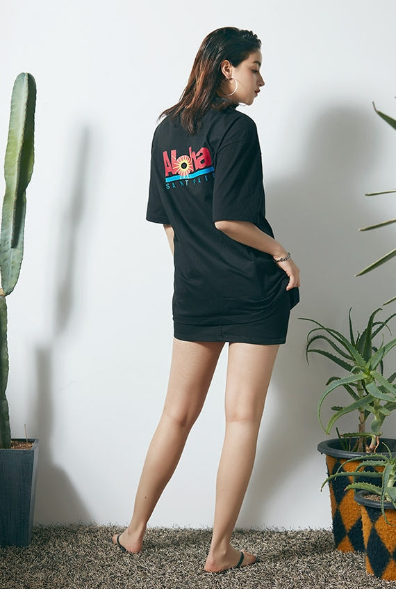 セイントペイン(SAINTPAIN) SP ALOHA LOGO TEE-BLACK