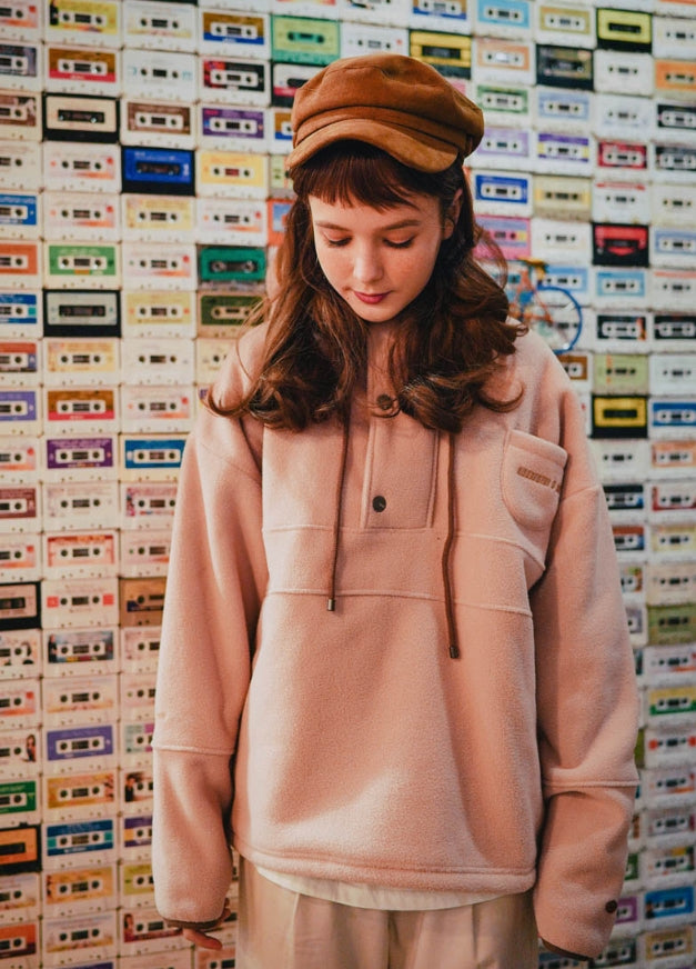 ダブルユーブイプロジェクト(WV PROJECT) NC BOUCLE ANORAK HOODIE PEACH MJHD7363