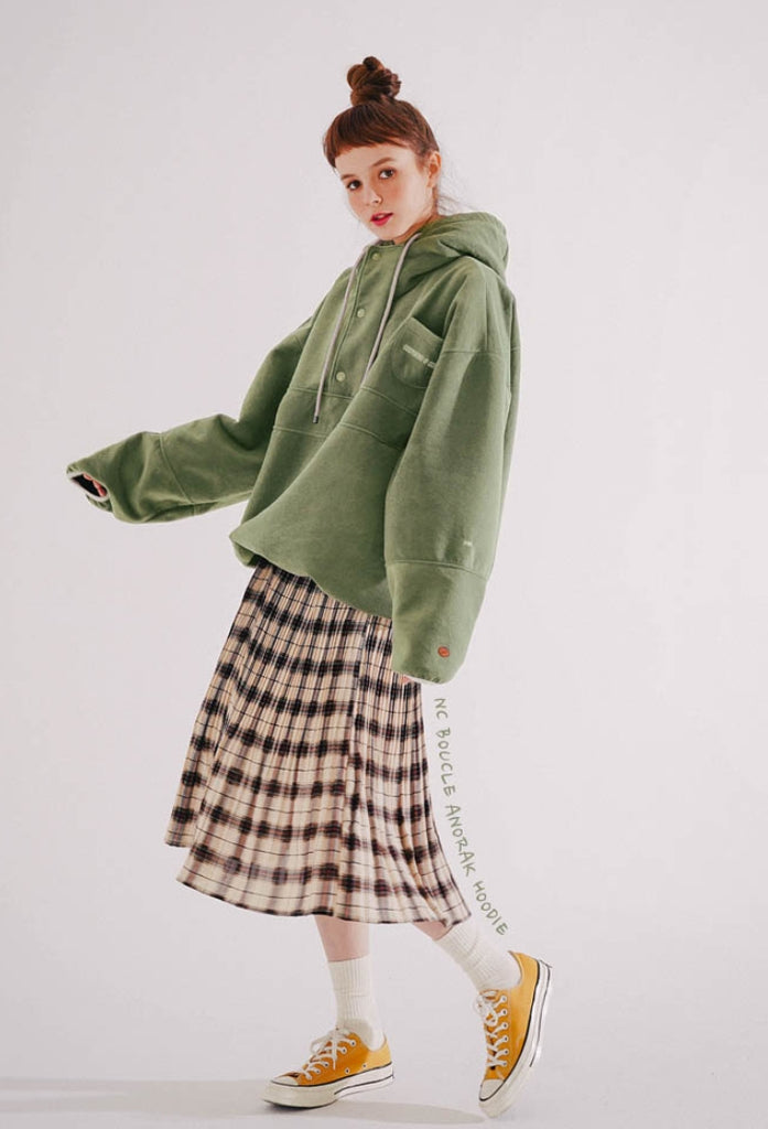 ダブルユーブイプロジェクト(WV PROJECT) NC BOUCLE ANORAK HOODIE OLIVE MJHD7363