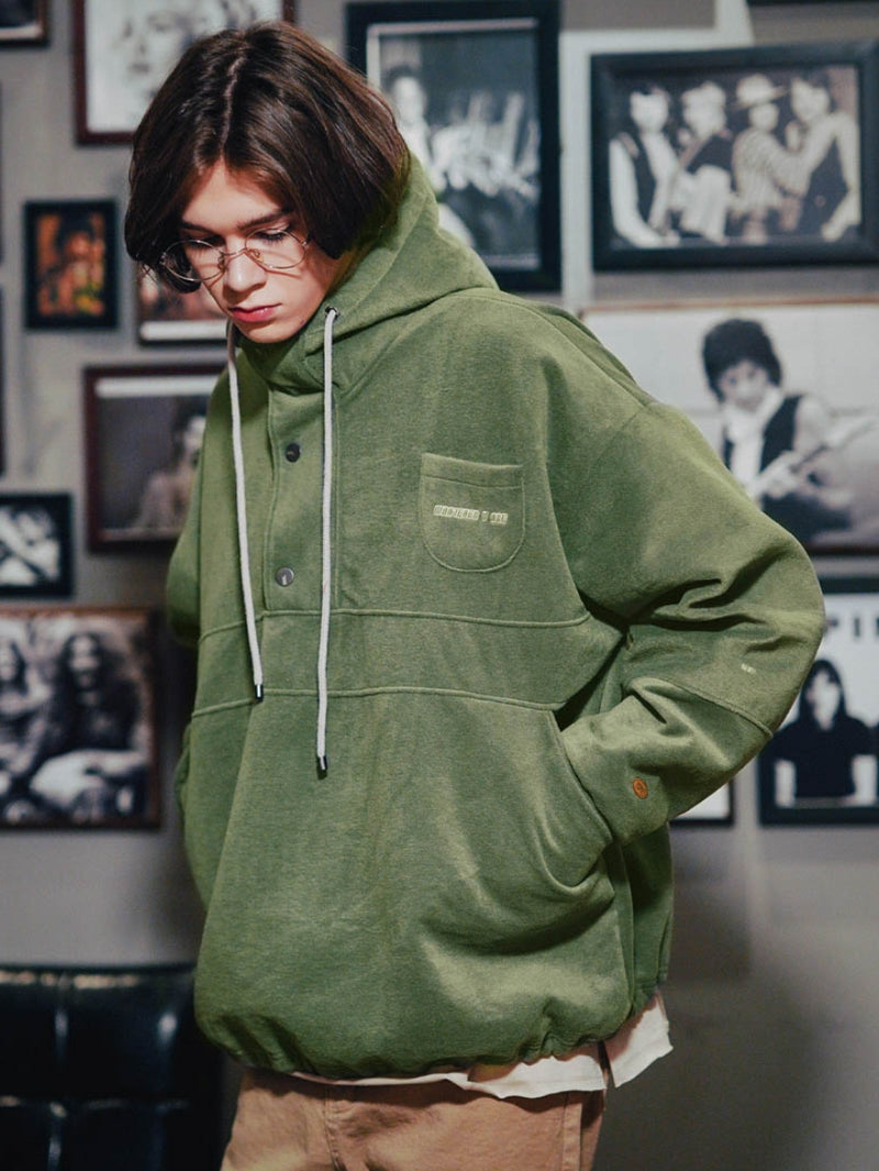 ダブルユーブイプロジェクト(WV PROJECT) NC BOUCLE ANORAK HOODIE OLIVE MJHD7363