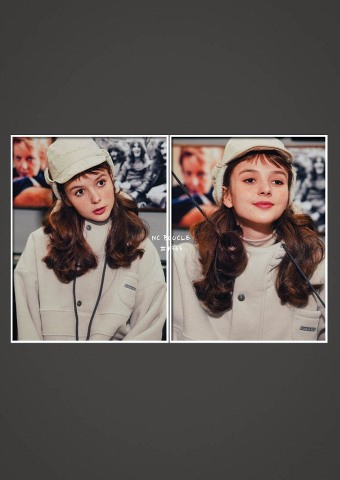 ダブルユーブイプロジェクト(WV PROJECT) NC BOUCLE ANORAK HOODIE LIGHT BEIGE MJHD7363