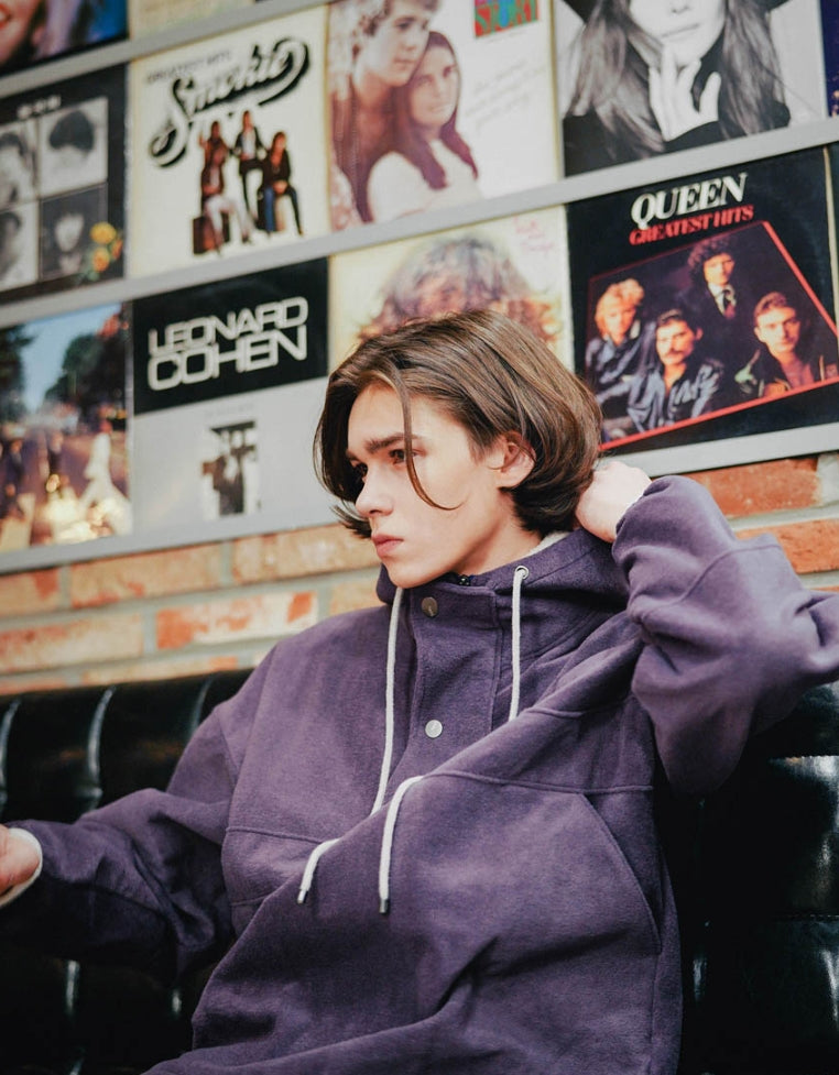 ダブルユーブイプロジェクト(WV PROJECT) NC BOUCLE ANORAK HOODIE VIOLET MJHD7363