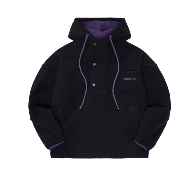 ダブルユーブイプロジェクト(WV PROJECT) NC BOUCLE ANORAK HOODIE BLACK MJHD7363