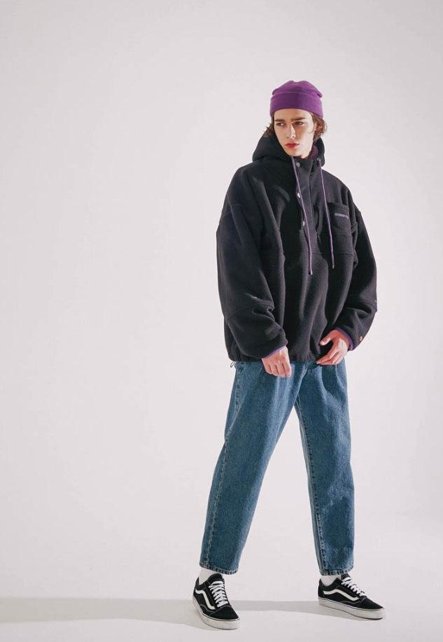 ダブルユーブイプロジェクト(WV PROJECT) NC BOUCLE ANORAK HOODIE BLACK MJHD7363