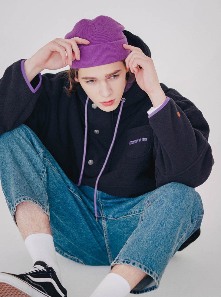 ダブルユーブイプロジェクト(WV PROJECT) NC BOUCLE ANORAK HOODIE BLACK MJHD7363