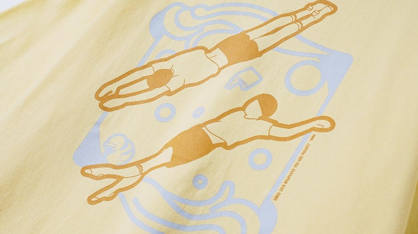 ダブルユーブイプロジェクト(WV PROJECT) Rest Short Sleeve T-shirt Light Yellow SYST7387