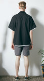 セイントペイン(SAINTPAIN) SP LINEN OPEN COLLAR SHIRTS-BLACK