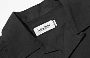 セイントペイン(SAINTPAIN) SP LINEN OPEN COLLAR SHIRTS-BLACK